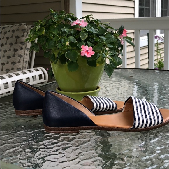 J Crew navy/white striped slides - Picture 4 of 6